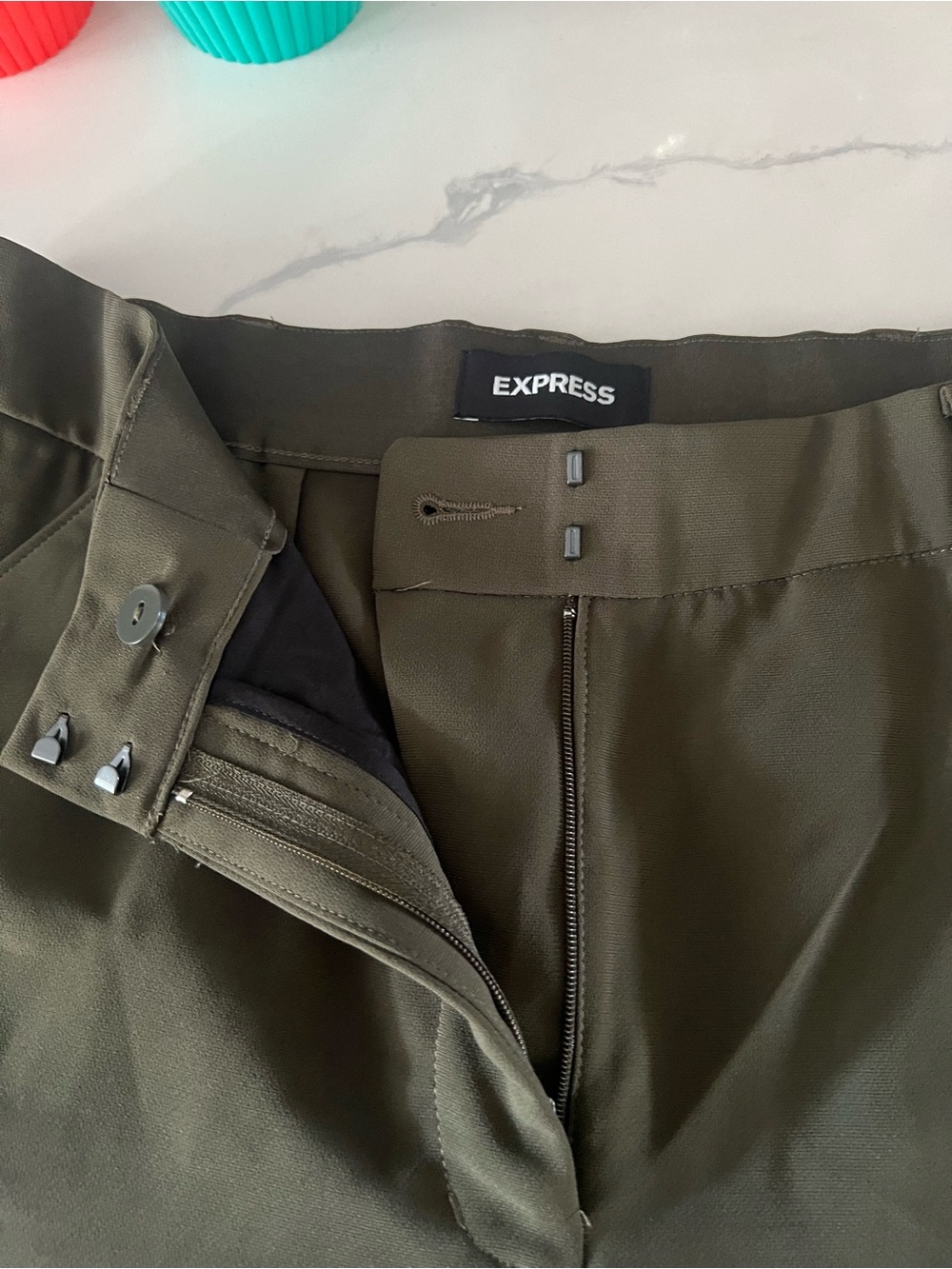 Express Olive Green Women's Dress Pants
